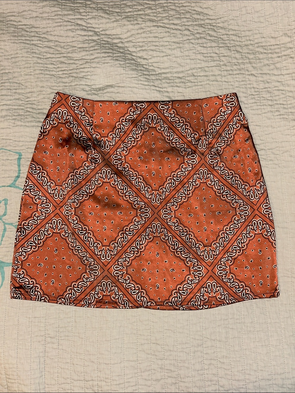 PacSun LA Hearts Brown Bandana Print Mini Skirt